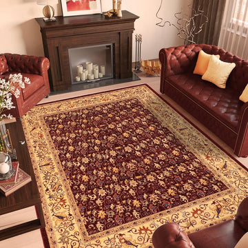 handmade Transitional Kafkaz Chobi Ziegler Red Beige Hand Knotted RECTANGLE 100% WOOL area rug 8 x 10